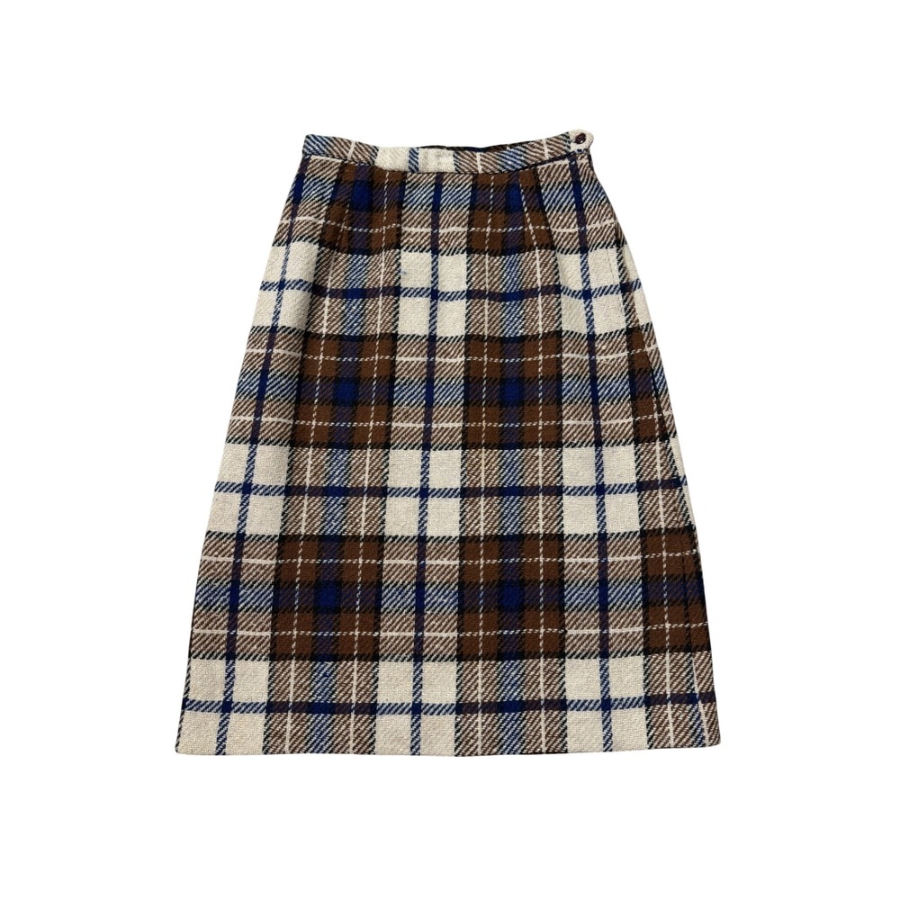 Vintage 60s/70s Plaid Wool A-Line Skirt‎ – Union Made